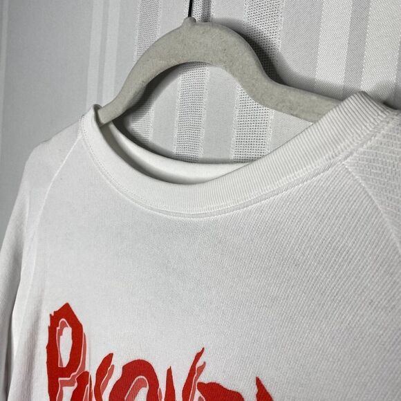 Zoe Karssen Poisoned Lovers Long Sleeve Graphic Sweater Medium White Crewneck - Picture 2 of 9